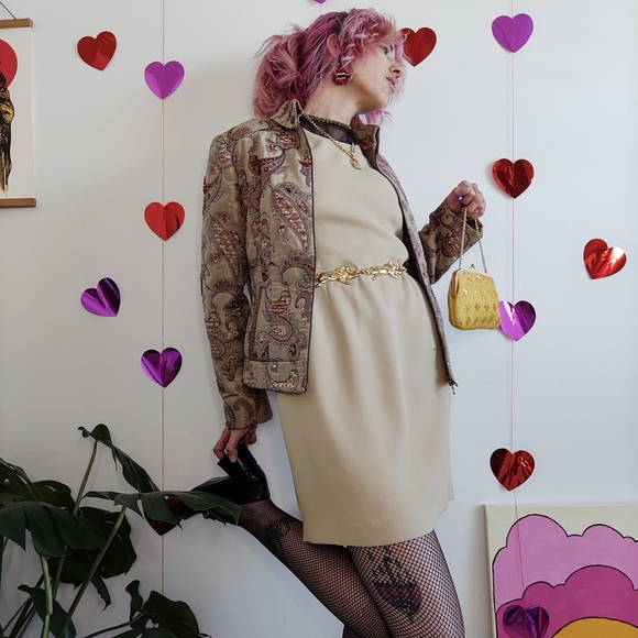 Vintage 90s Silk Blend Marisa Minicucci Jacket - Picture 12 of 16